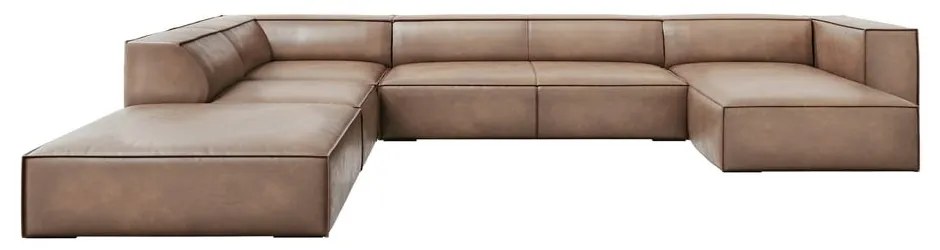 Jasnobrązowy skórzany narożnik (lewostronny) Madame – Windsor &amp; Co Sofas
