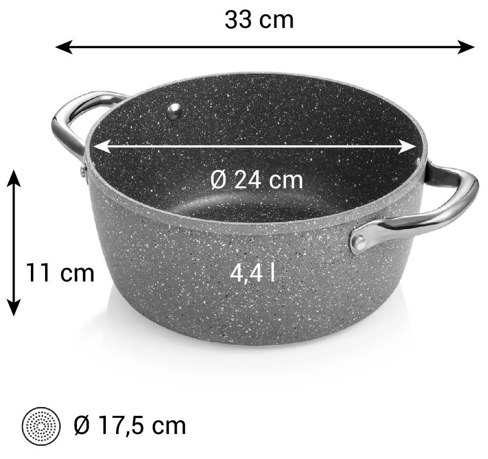 Tescoma Patelnia i-PREMIUM Stone śred. 24 cm, 4,4l, 4,4 l