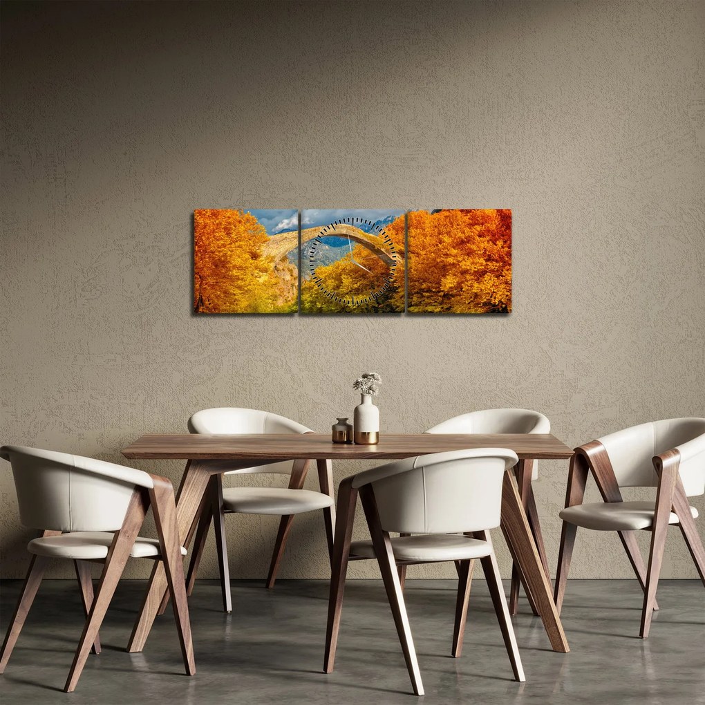 Obraz - Most Konitsa (z zegarem) (90x30 cm)