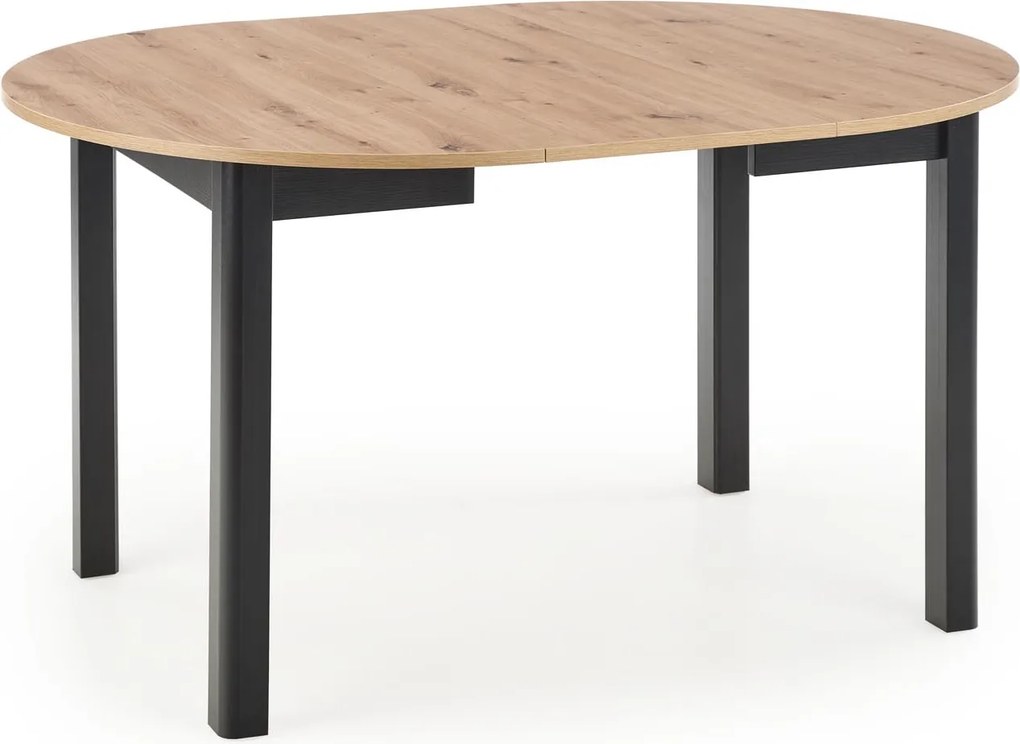 Okrągły stół z rozkładanym blatem w kolorze drewna Ringo Halmar dąb artisan