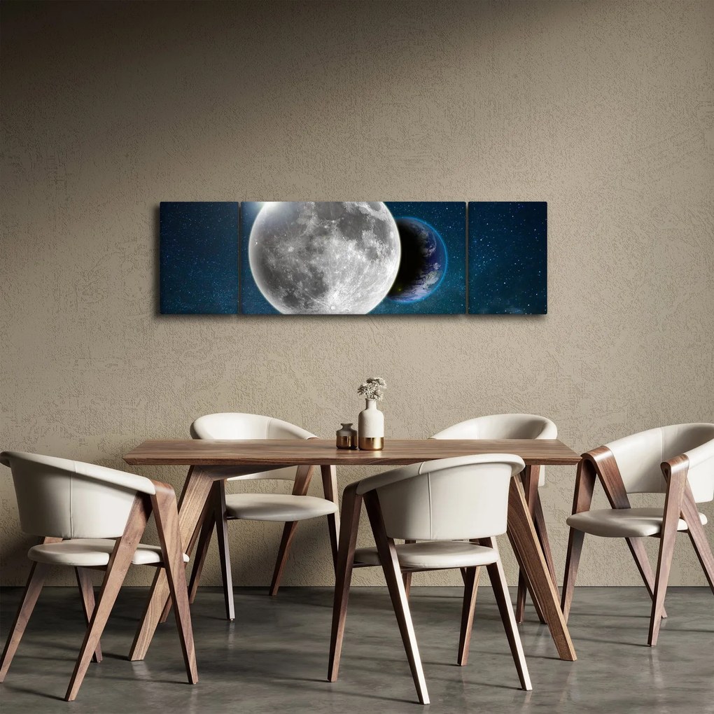 Obraz - Ziemia w zaćmieniu Księżyca (170x50 cm)