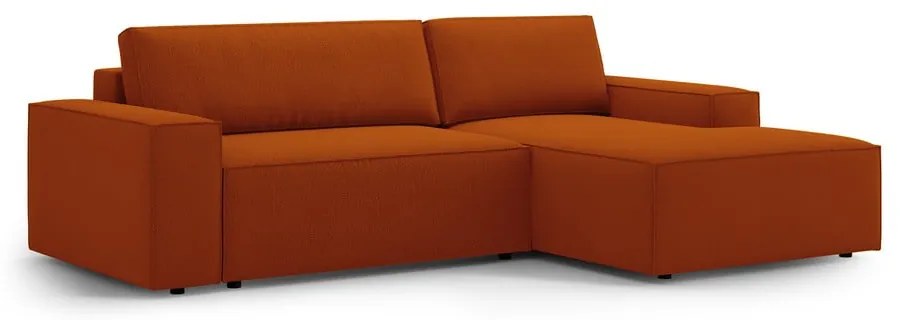 Ceglasty rozkładany narożnik (prawostronny) Jodie – Micadoni Home