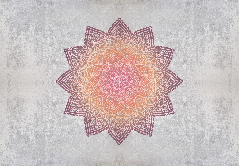 Fototapeta - Mandala z motywem betonu (196x136 cm)