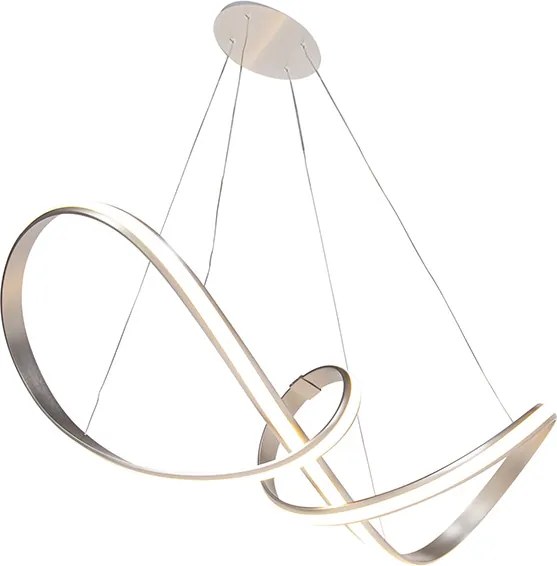 Designerska lampa wisząca stalowa ściemnialna w komplecie z LED - Viola Due