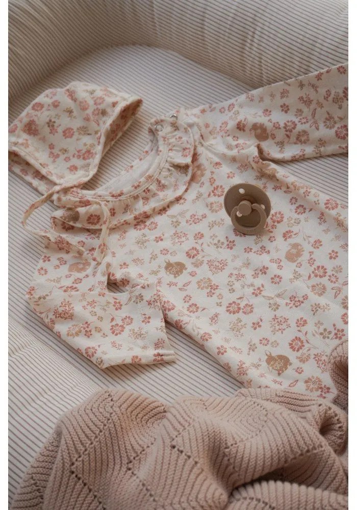 Beżowy dzianinowy koc dziecięcy z bawełny organicznej 80x100 cm Almond – Cam Cam Copenhagen