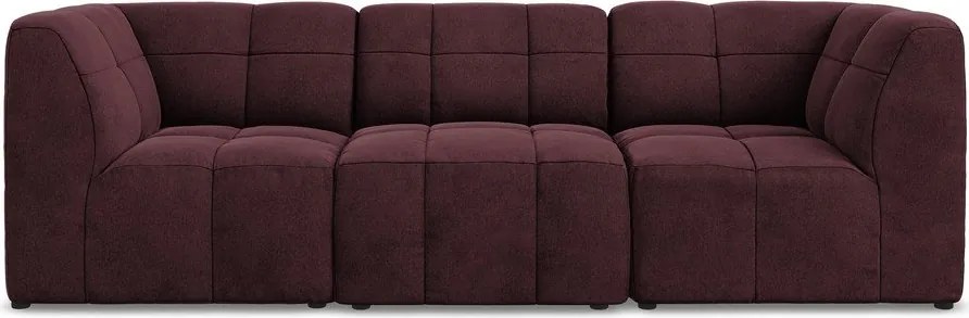 Bordowa aksamitna sofa 255 cm Aloha – Makamii