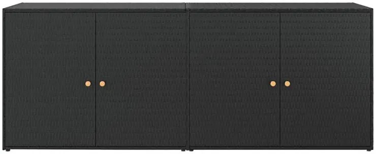 Czarna duża szafka balkonowa gospodarcza K8-W92