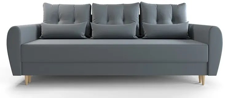 Popielata sofa rozkładana - Sinsiew 3X