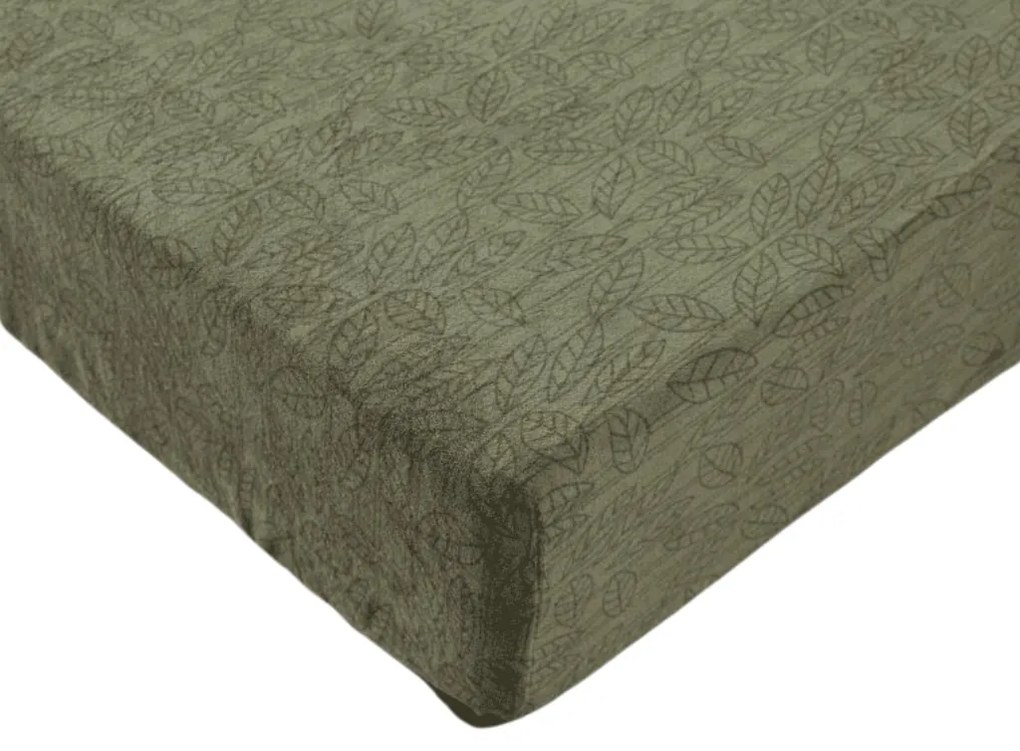 PrzytulneMieszkanie.pl Prześcieradło z mikropluszu GRENA 180x200 cm zielone