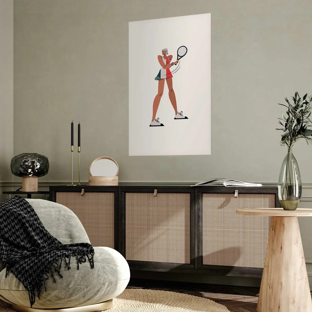 Plakat Tenisistka z rakietą 60x90 cm bez ramy z marginesem ARTGEIST B