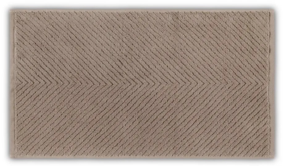 Brązowy bawełniany ręcznik kąpielowy 142x76 cm Chevron – Foutastic