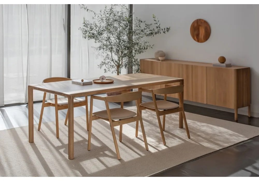 Stół z litego drewna dębowego 90x200 cm Derven – Gazzda