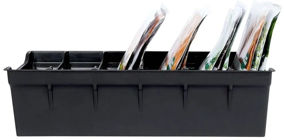 Organizer pojemnik kuchenny na torebki z przyprawami 30x13x8 cm (Czarny)