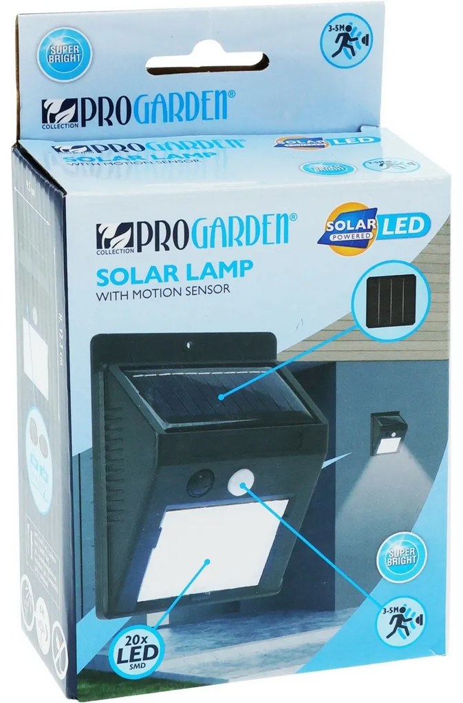 ProGarden Lampa solarna z czujnikiem ruchu