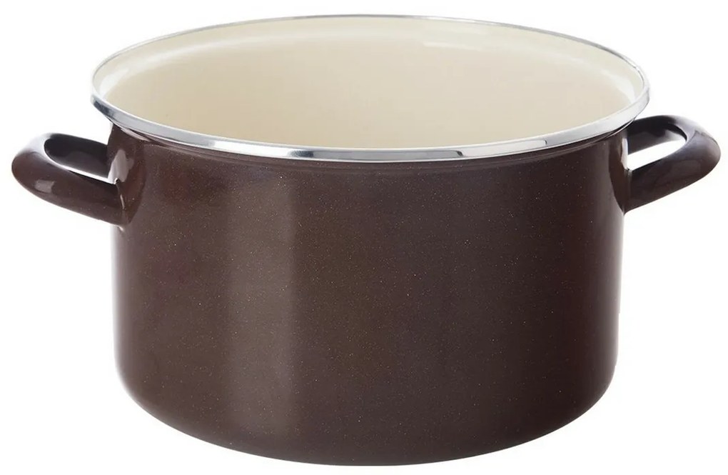 Orion Emaliowany garnek z rantem Brown, 6,5 l, 6,5 l