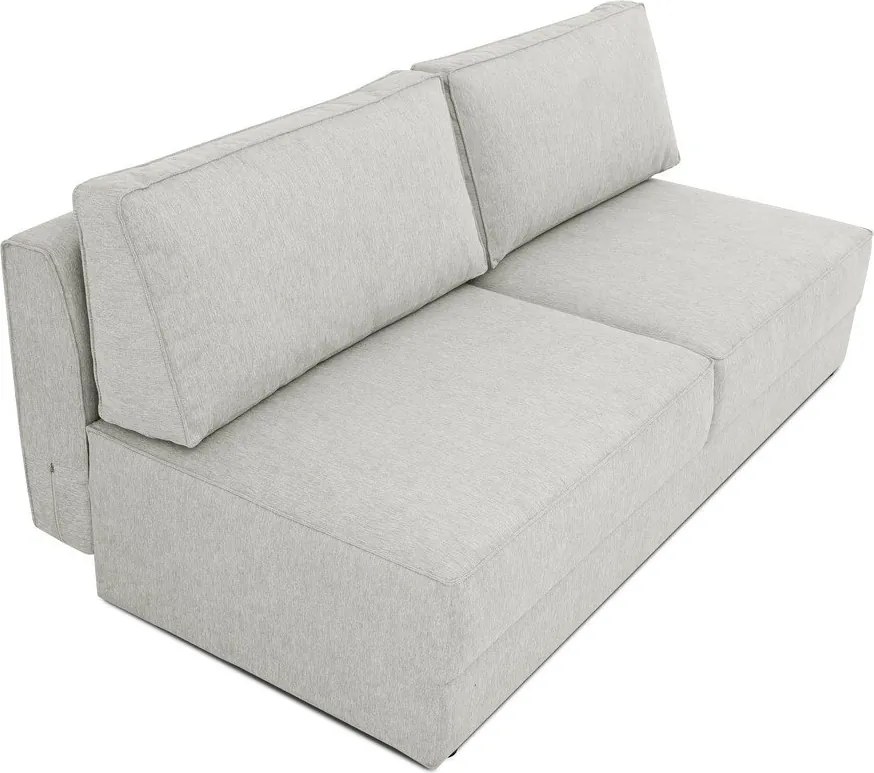 Jasnoszara rozkładana sofa ze schowkiem 202 cm Dora – Scandic