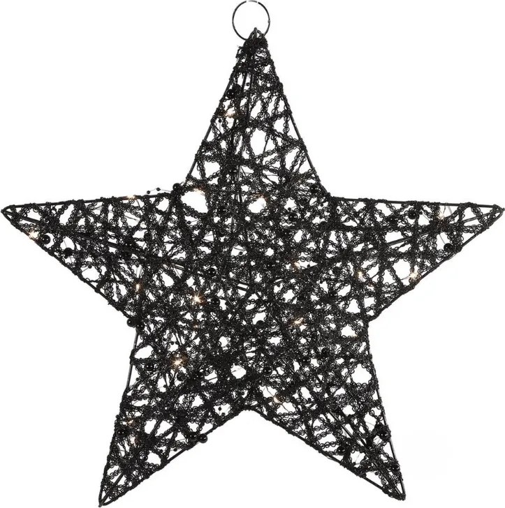 Świąteczna dekoracja gwiazda STARIELLE z oświetleniem LED 40 cm, czarna