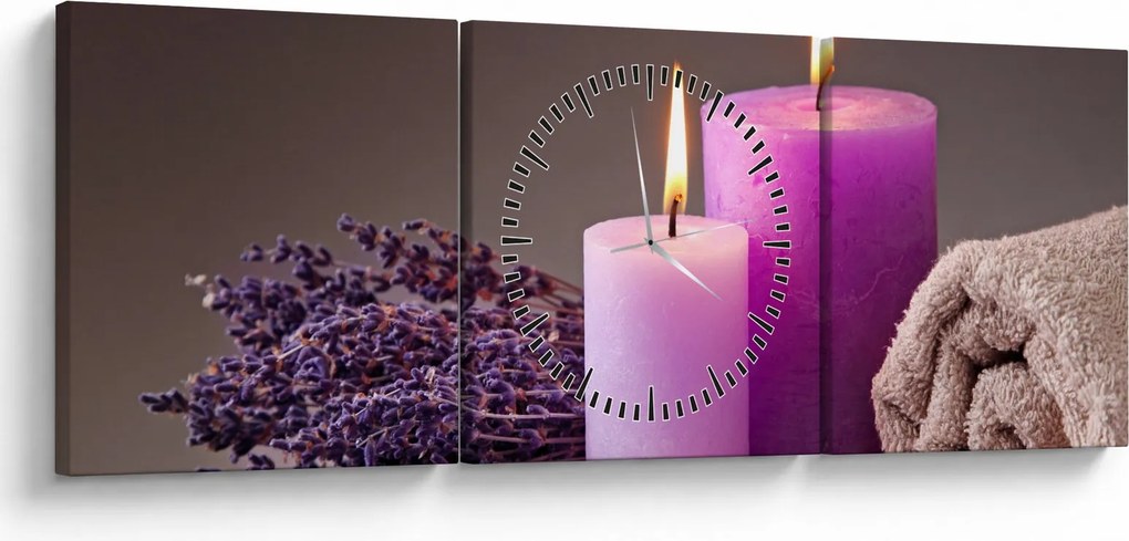 Obraz rzeczy spa (z zegarem) (90x30 cm)
