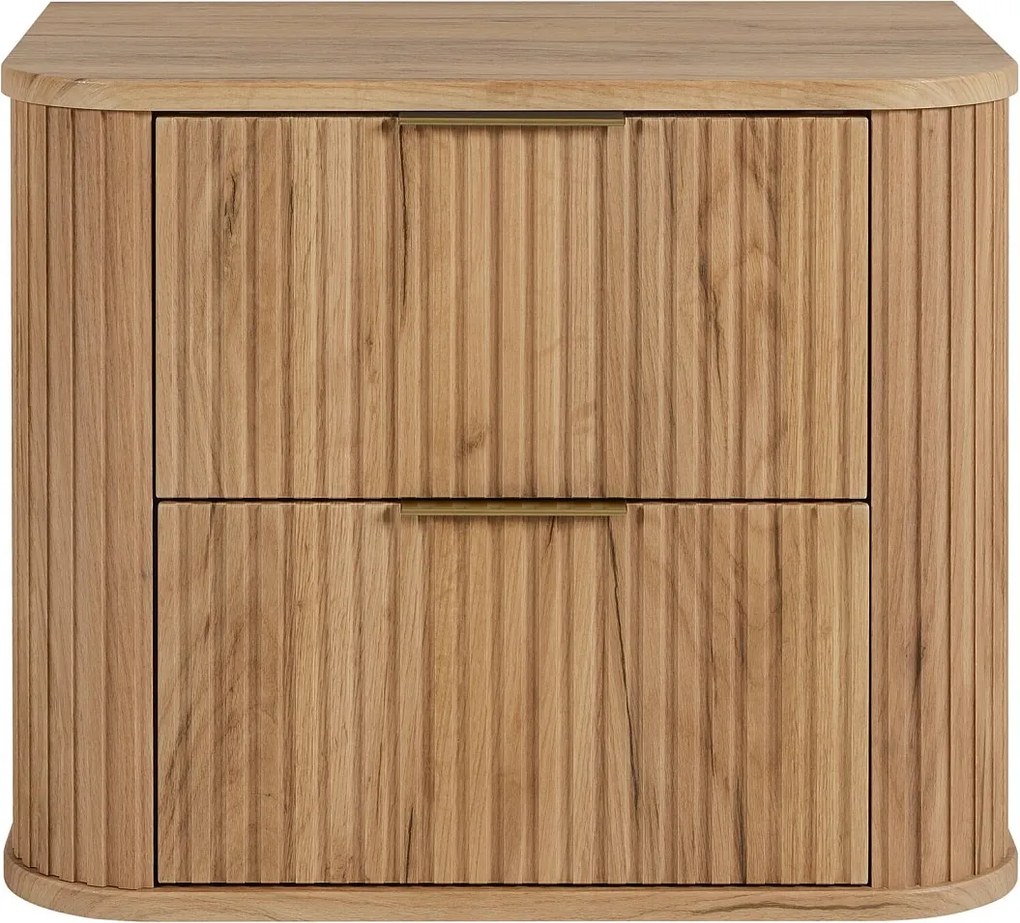 Szafka łazienkowa, dąb Craft, uchwyt złoty, 41,5 x 60 x 51,7 cm