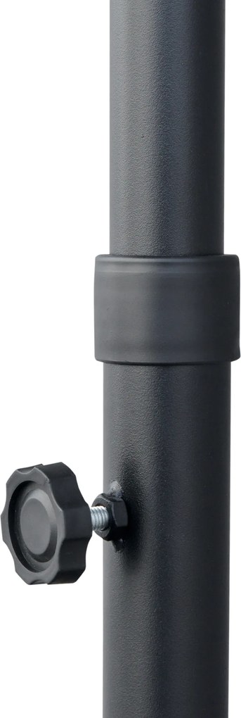 Outsunny 2 x 2 m półokrągły parasol wodoodporny do ogrodu ciemnoszary