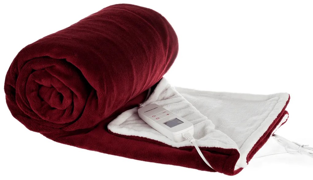 Elektryczna kołdra grzewcza MEDISA, bordowa