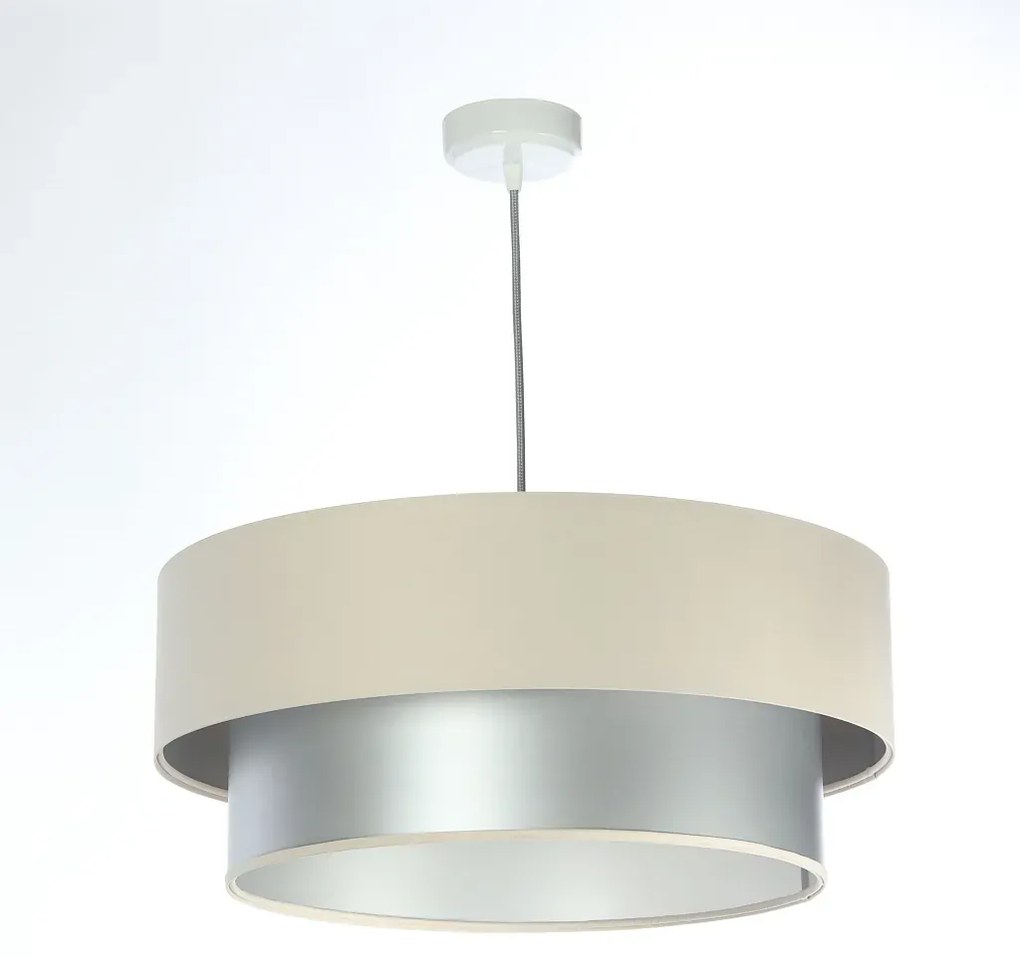 Lampa wisząca DOUBLE CREAM 50 kremowa/srebrna BPS KONCEPT