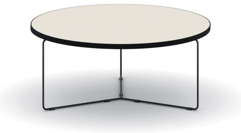Okrągły stół konferencyjny TENDER, wysokość 27,5 cm, średnica 90 cm, ziemisty