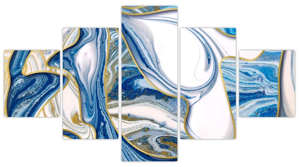 Obraz - Fale z marmuru (125x70 cm)