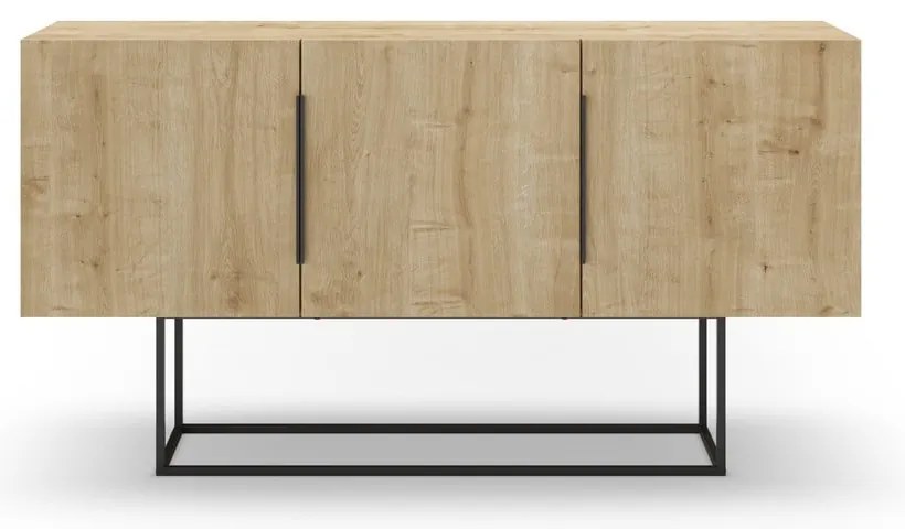 Niska komoda w dekorze dębu 150x80 cm Titan – Marckeric