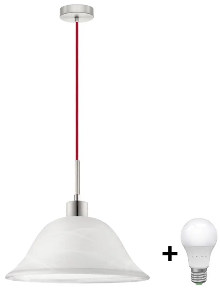 LED Żyrandol na lince 1xE27/60W/230V biały