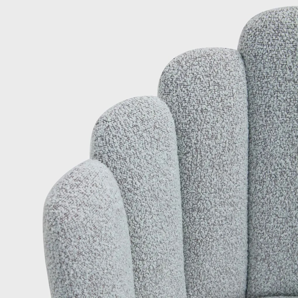 Krzesło LUXE w tkaninie Bouclé szare HOMLA