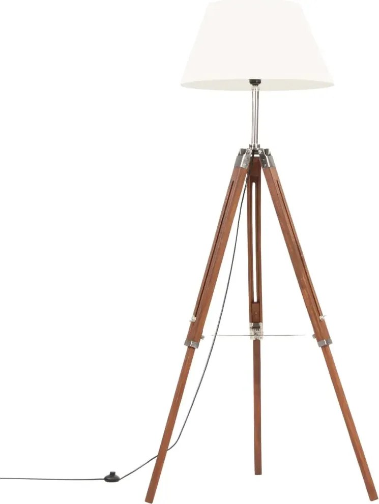 Brązowo-biała lampa stojąca z regulacją wysokości - EX199 N7-R98