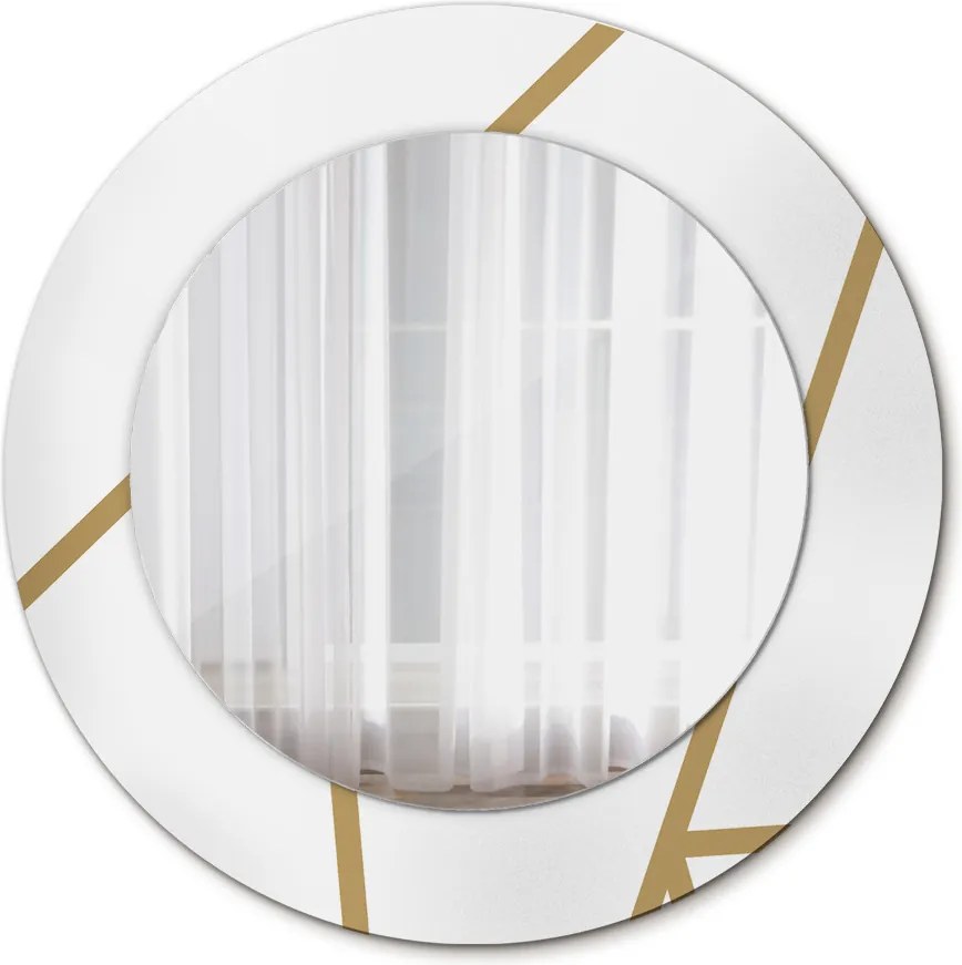 Lustro dekoracyjne okrągłe Kompozycja liniowa