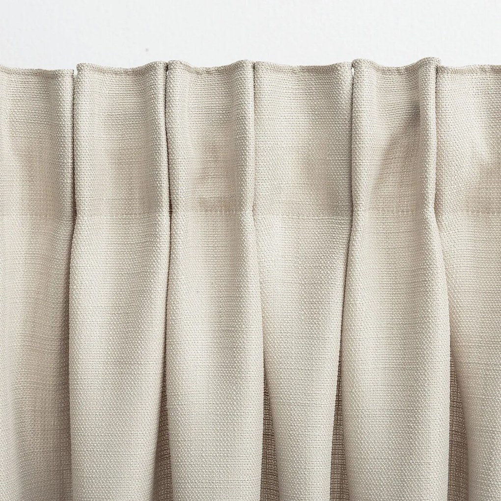 Zasłona na taśmie marszczącej strukturalna beżowa 140 x 280 cm 1 szt.