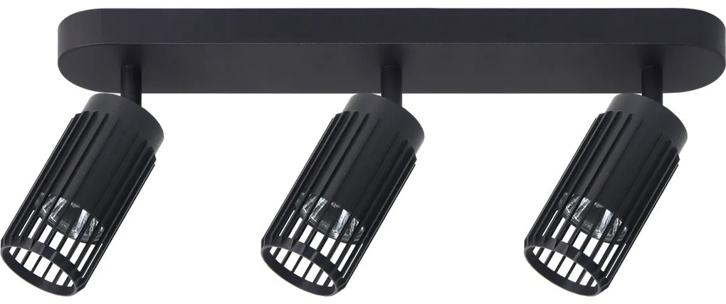 VERTICAL BLACK SPOT 3xGU10, czarna, potrójna, trzy klosze na listwie