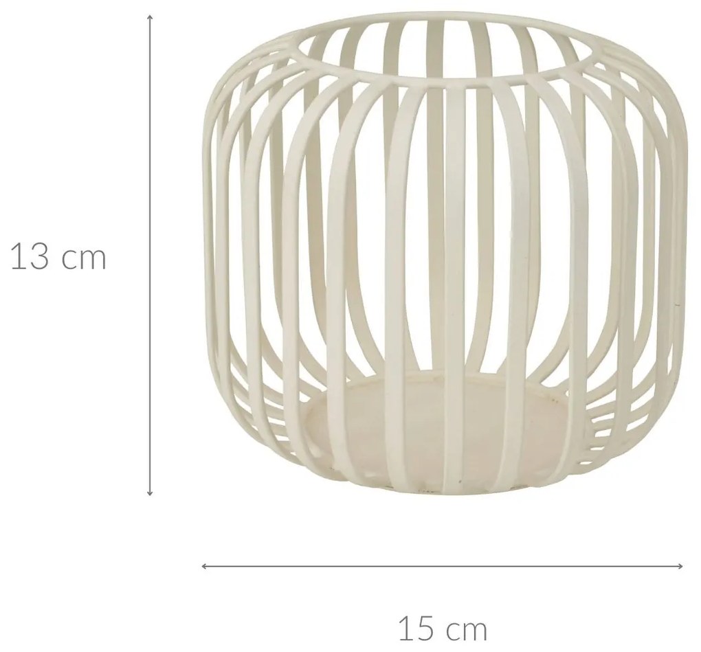 Lampion metalowy mały minimalistyczny, Ø 15 x 13 cm