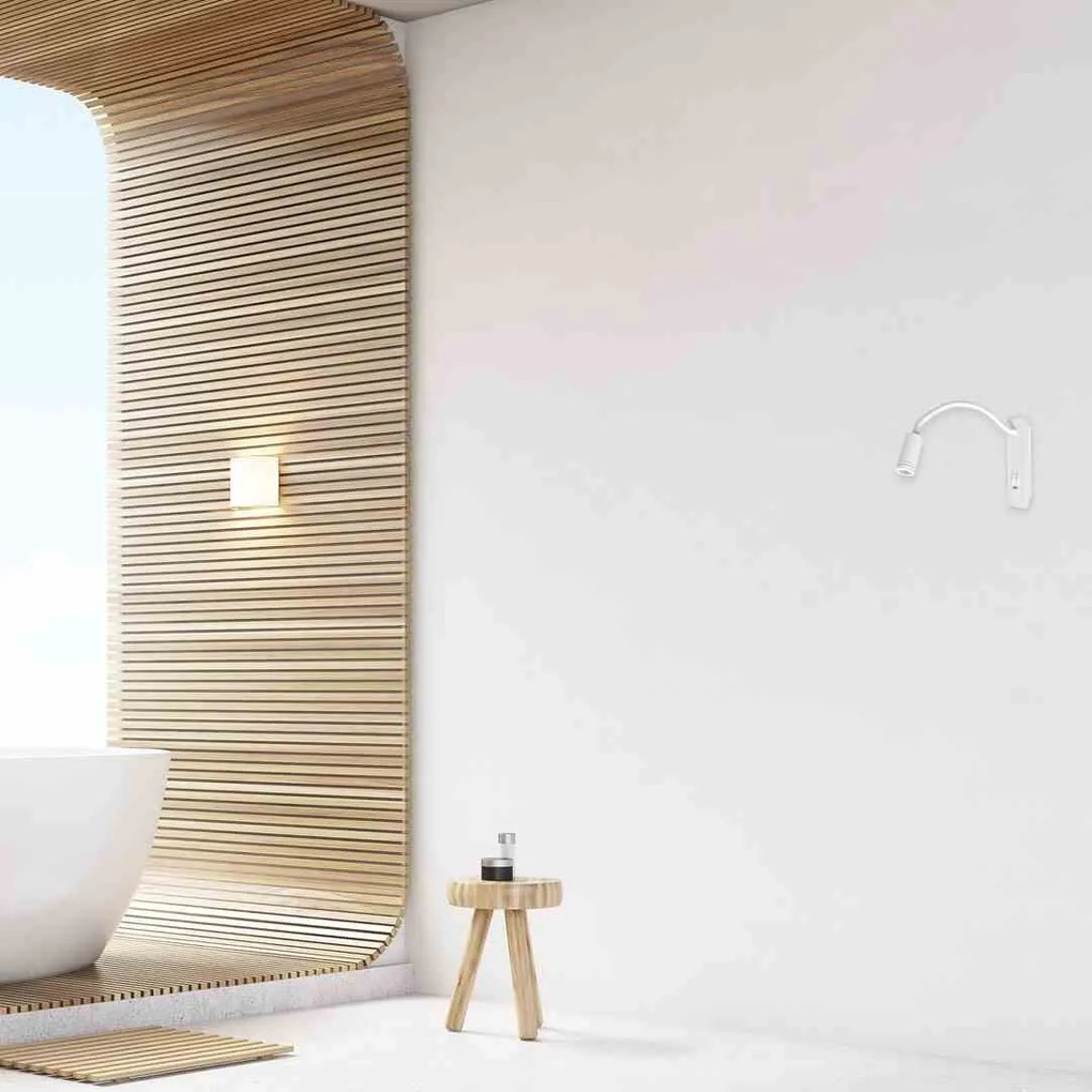 Lampka nocna, biała BASE 8W+2W WHITE