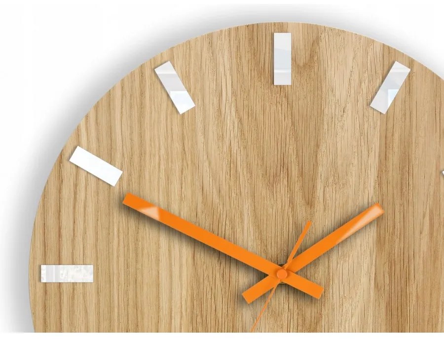 Zegar na ścianę nowoczesny drewniany z cichym mechanizmem okrągły solidny