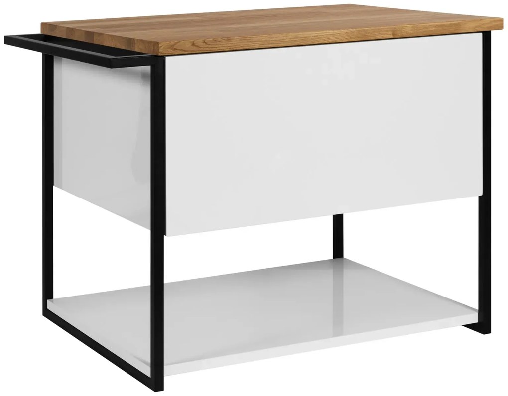 Szafka pod umywalkę LOV 60 cm biały połysk KROFAM