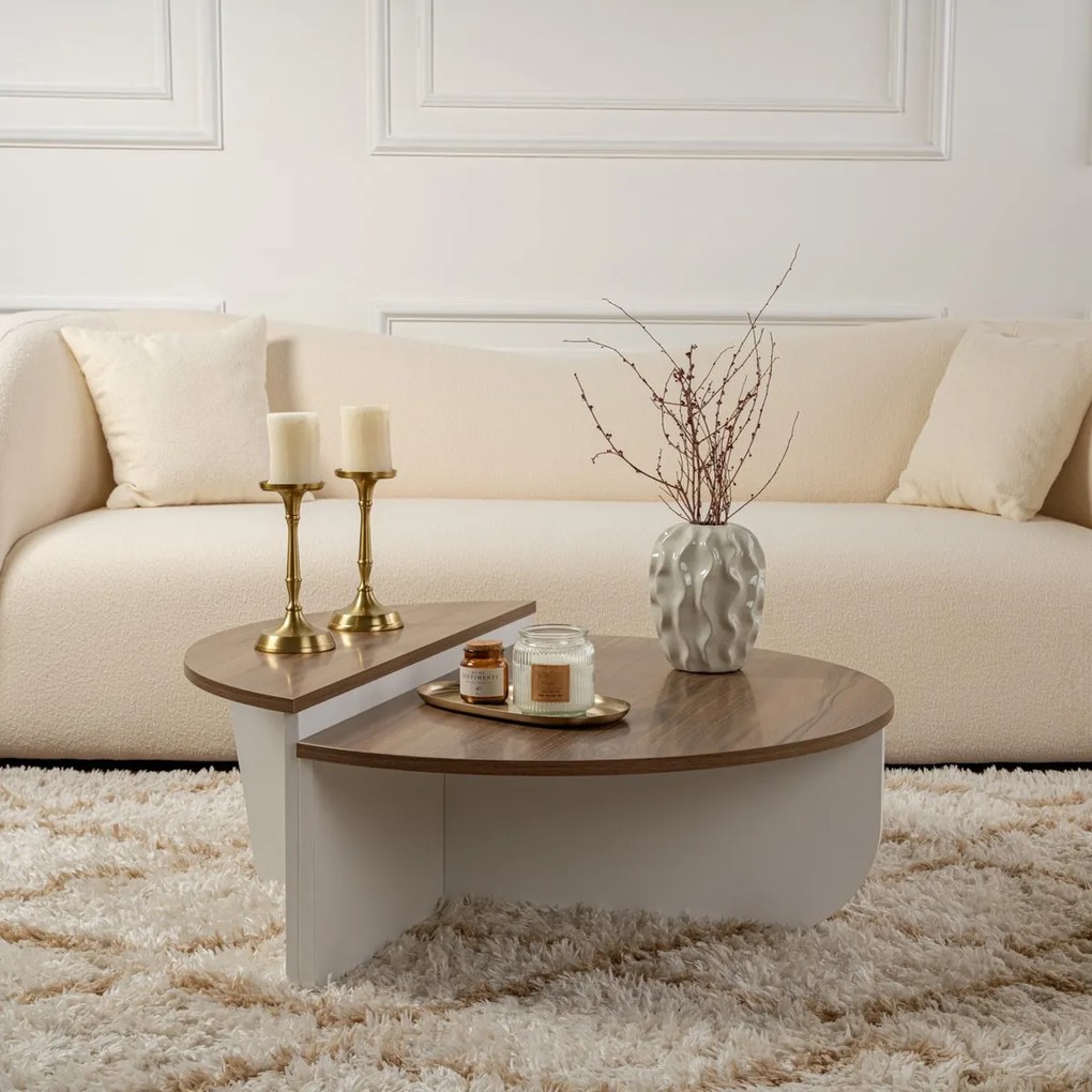 Stolik kawowy Orion Walnut White