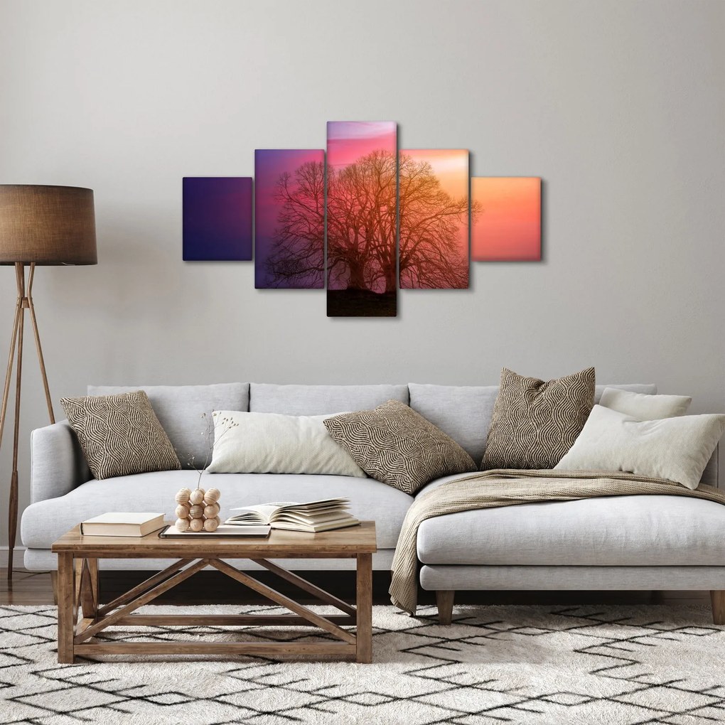 Obraz drzew we mgle (125x70 cm)
