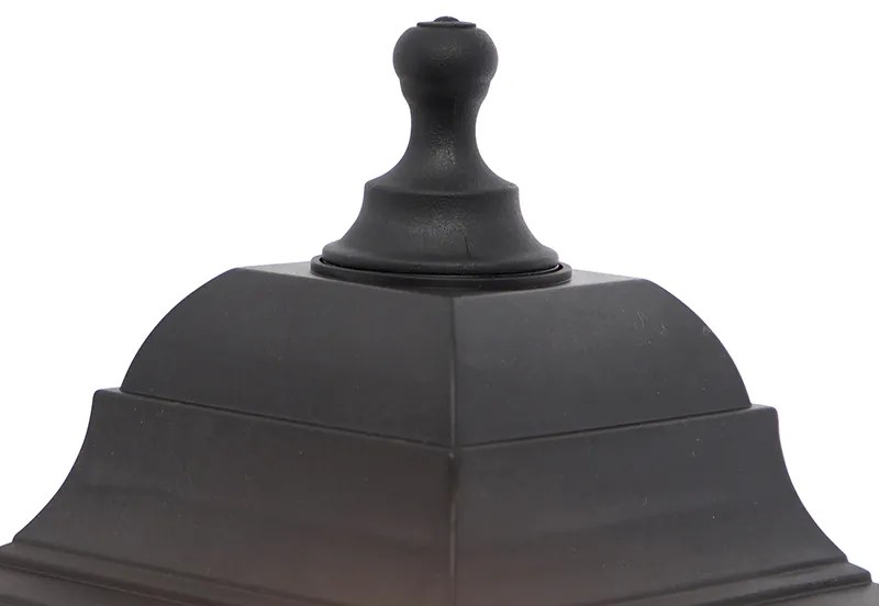 Zewnetrzna Klasyczna lampa ścienna zewnętrzna czarna z czujnikiem ruchu - Capital klasyczny/Antyczny Oswietlenie zewnetrzne