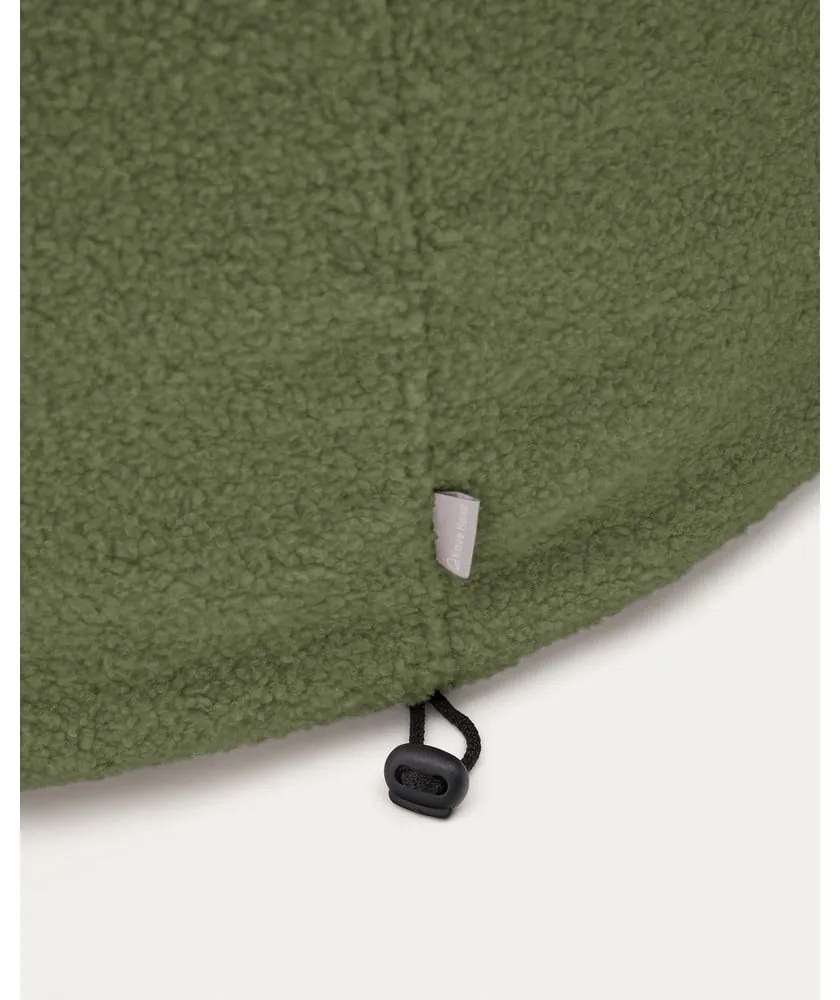 Zielony puf z materiału bouclé Kaeli – Kave Home