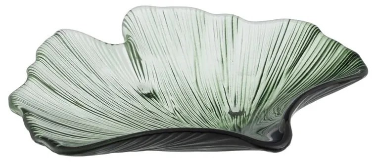 Szklana taca dekoracyjna 16x17 cm Gingko – Ixia