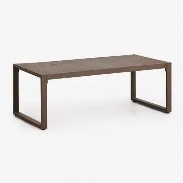 Prostokątny Stolik Kawowy Ogrodowy 110x55 Cm Z Aluminium Lipov Chocolate - Sklum