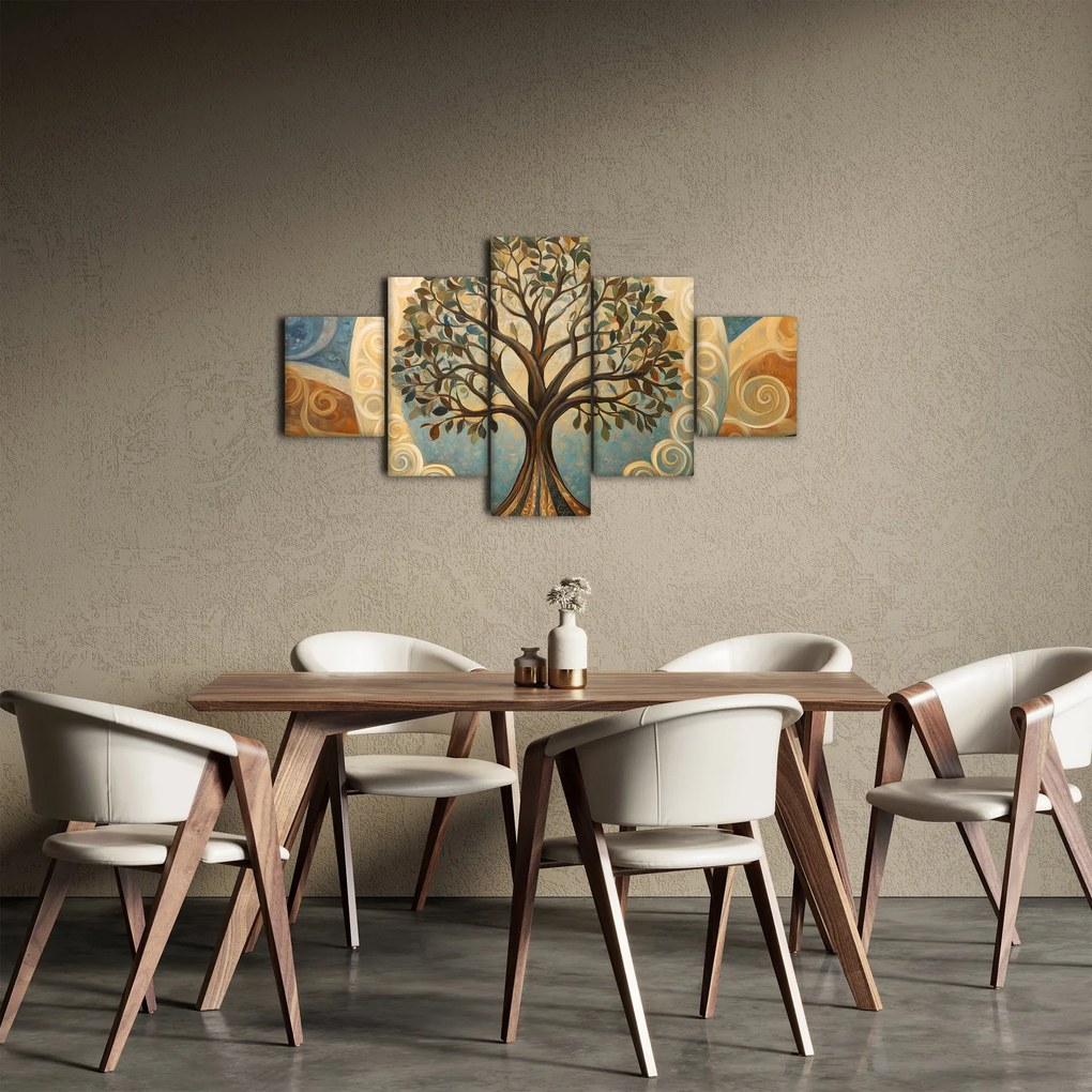Obraz – Drzewo życia i spirale (125x70 cm)