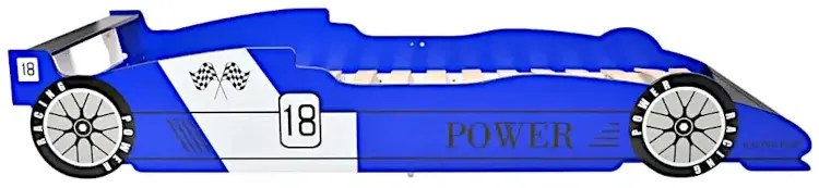 Niebieskie łóżko dziecięce samochód wyścigowy Z3-W42