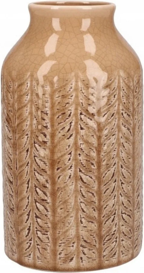 Osłonka Ceramiczna Brąz 17 cm Nowoczesny Wazon zdobiony Elegancki vintage