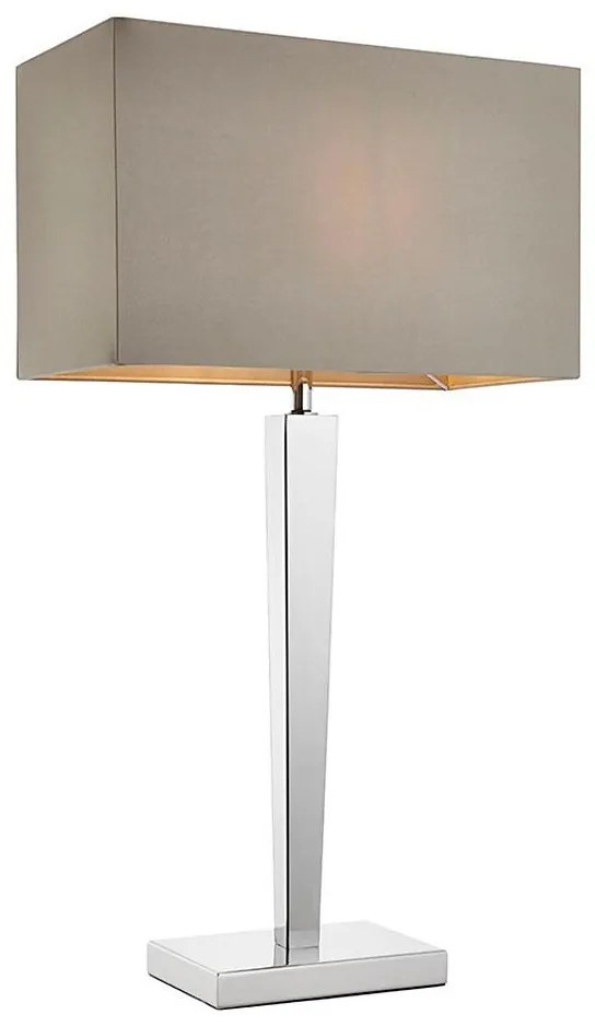 Endon 56707 - Lampa stołowa MORETO 1xE27/60W/230V chrom błyszczący/szara