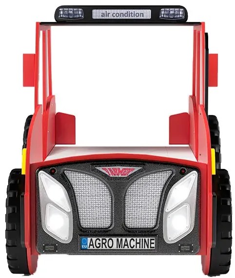Czerwone łóżko dziecięce traktor - Vivus 90x180 cm